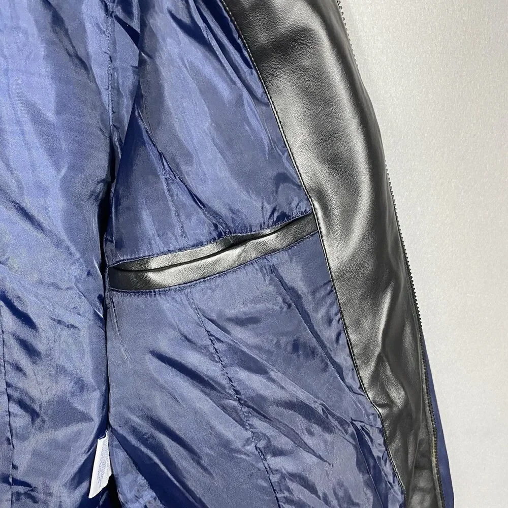 Vintage Dallas Cowboys Faux Leather Jacket G-III Mens Medium NFL Football Coat
